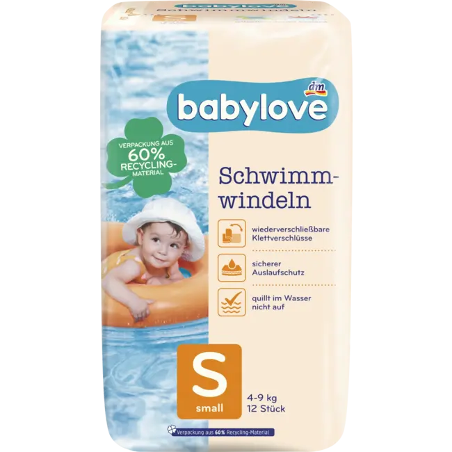 babylove Zwemluiers Gr. S (4-9 Kg) 12st