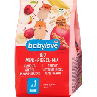 Babylove babylove Bio Mini Fruitrepen Mix 8x12,5g V.a. 1 Jaar