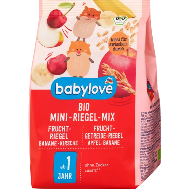 babylove Bio Mini Fruitrepen Mix 8x12,5g Vanaf 1 Jaar 100 g