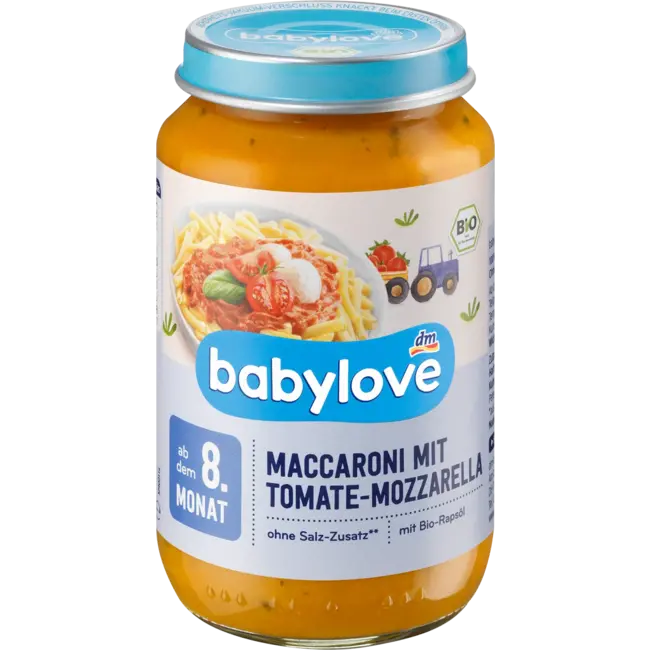 babylove Menu Maccaroni Met Tomaat-mozzarella Vanaf 8 Maanden 220 g