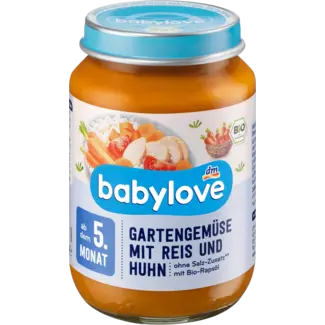 Babylove babylove Menu Tuingroenten Met Rijst & Kip V.a. 5 Maanden