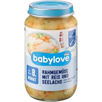 Babylove babylove Menu Roomgroenten Met Rijst En Koolvis V.a. 8 Maanden