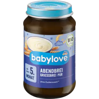 Babylove babylove Pure Avondbrij Griesmeel V.a. 5 Maanden