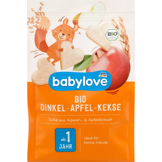 babylove Kindersnack Spelt-appelkoekjes Bio Vanaf 1 Jaar 125 g