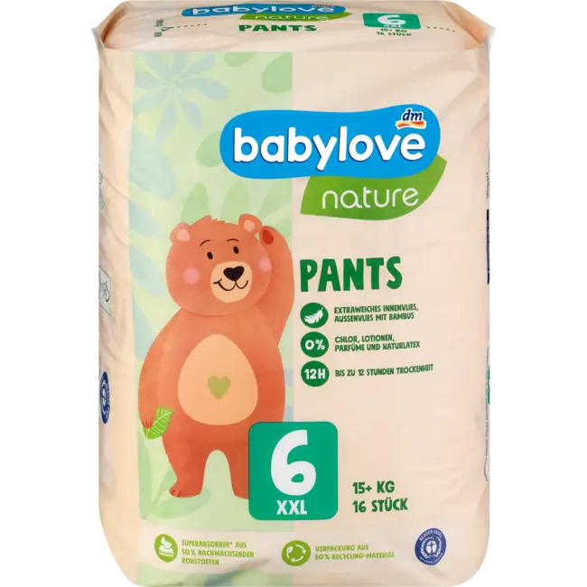 babylove nature Pants Gr. 6 XXL (15+ Kg) 16st