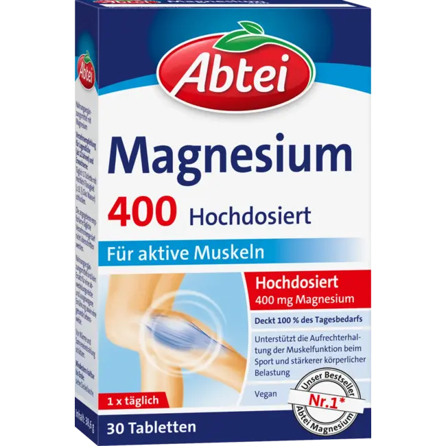 Abtei Magnesium 400 Tabletten 30 St 38 g