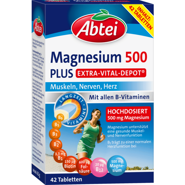 Abtei Magnesium 500 Plus 42 St 61 g
