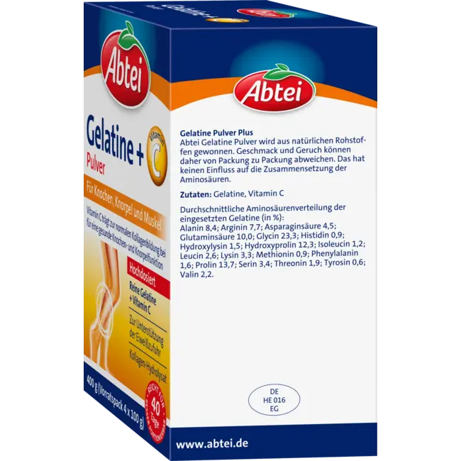 Abtei Gelatine Poeder + Vitamine C (40 Porties) 400 g