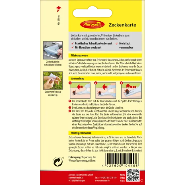 Aeroxon Tekenkaart 1 St