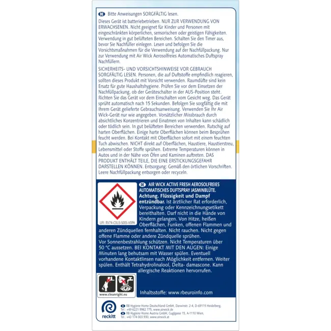 AirWick Luchtverfrisser Geurspray Active Fresh Jasmijnbloesem Starterset 1 St