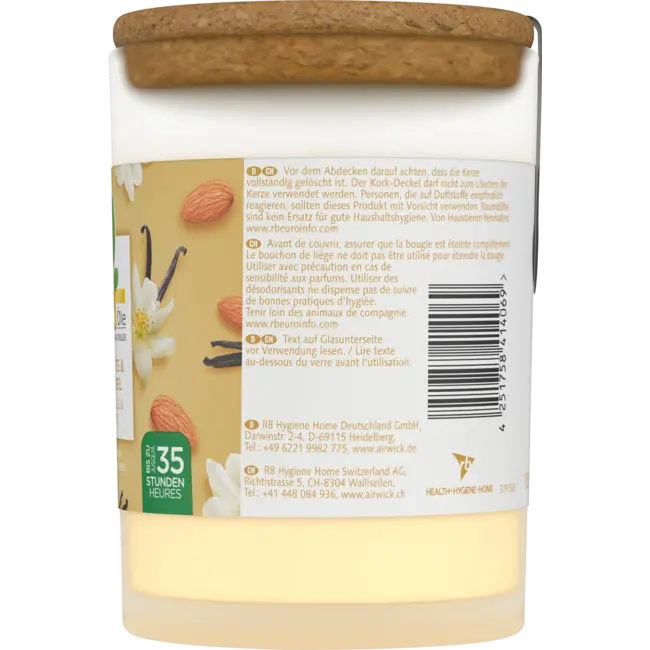 AirWick Geurstemming Kaars In Glas Vanille Bloesem & Fijne Amandel 521g 1 St