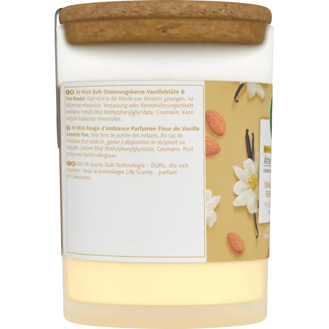 AirWick Geurstemming Kaars In Glas Vanille Bloesem & Fijne Amandel 521g 1 St