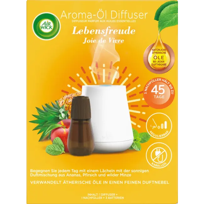 AirWick Luchtverfrisser Aroma-olie Diffuser Levensvreugde Starterset 1 St