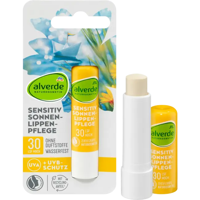 alverde NATURKOSMETIK Lippenbalsem Sensitive SPF 30 4 g