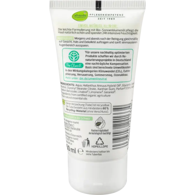 alverde NATURKOSMETIK Alverde 24h Gezichtsverzorging Aloë Vera Geur 50 ml