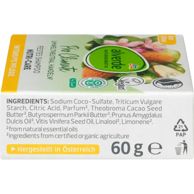 alverde NATURKOSMETIK Festes Nutri-care Shampoo 60 g