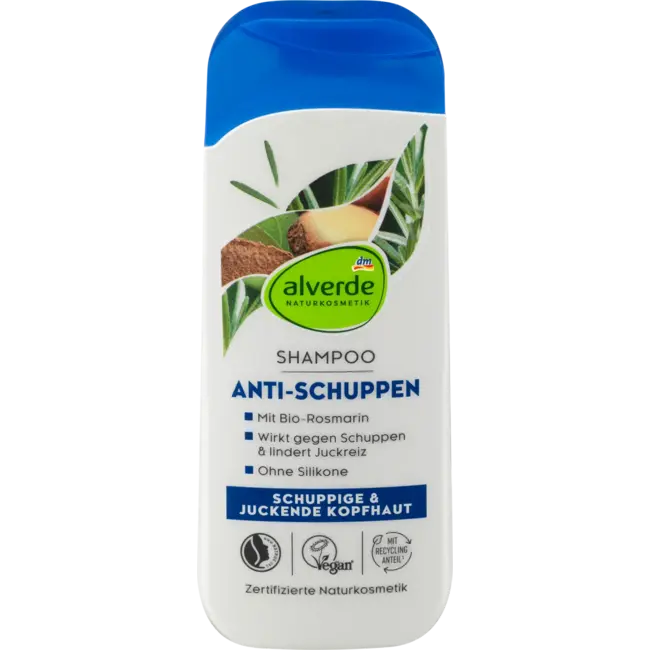 alverde NATURKOSMETIK Shampoo Anti-roos Biologische Paranoot, Biologische Rozemarijn 200 ml