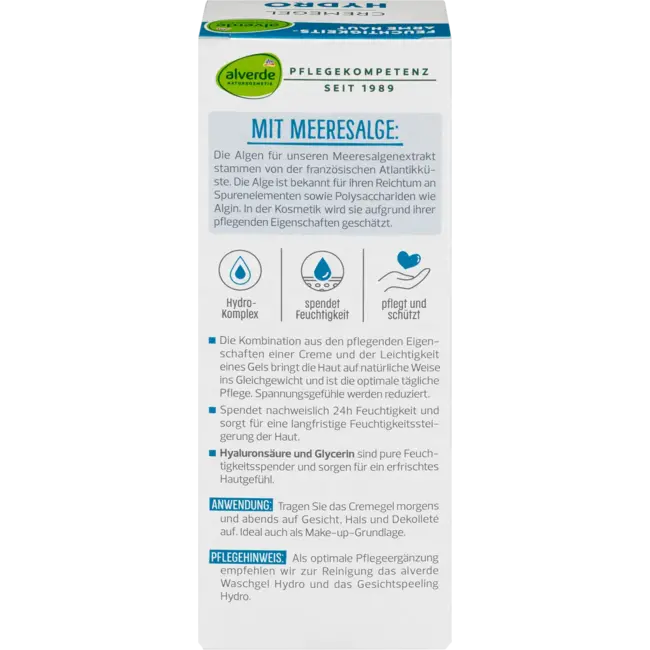 alverde NATURKOSMETIK Crèmegel Hydro 50 ml