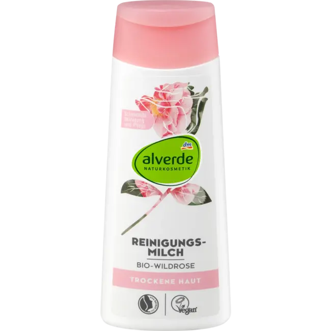 alverde NATURKOSMETIK Reinigingsmelk Wilde Roos 200 ml