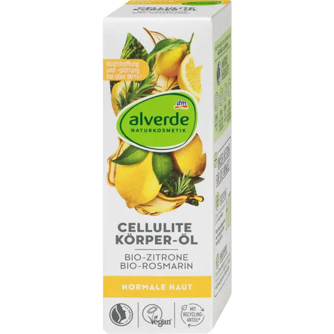 alverde NATURKOSMETIK Lichaamsolie Cellulitis Bio-citroen, Bio-rozemarijn 100 ml