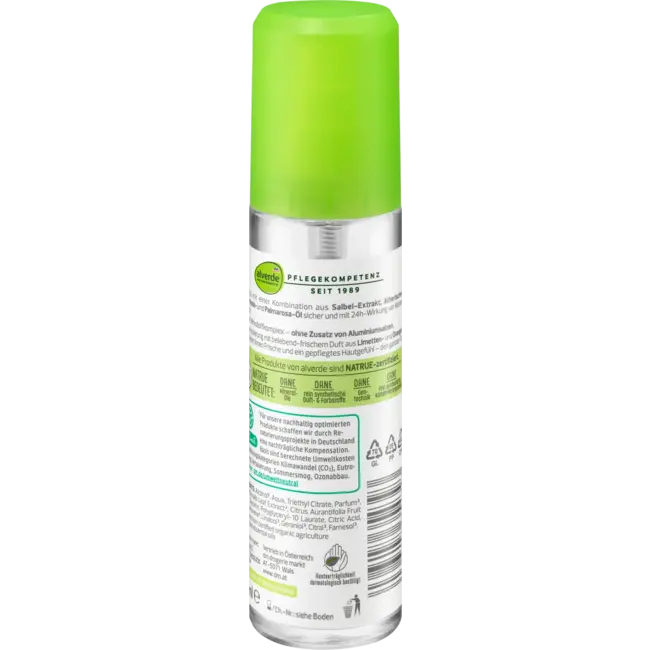alverde NATURKOSMETIK Deo Spray Lime Limoen Salie 75 ml