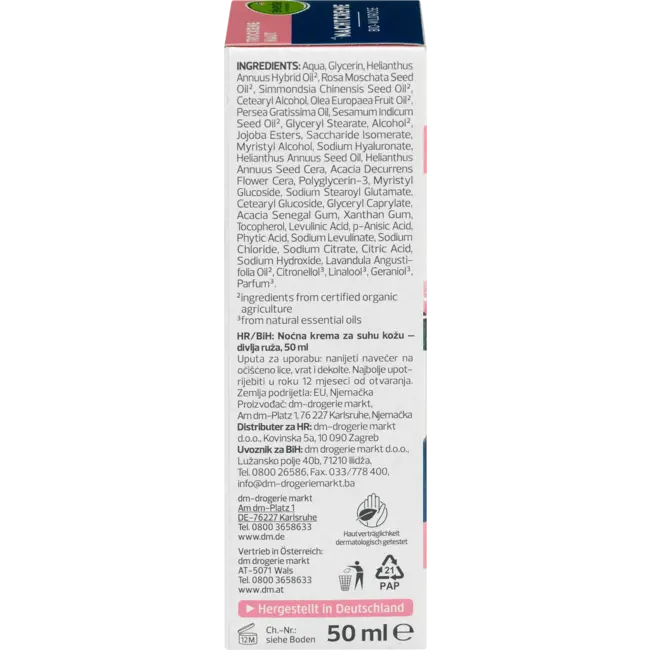 alverde NATURKOSMETIK Nachtcrème Bio Wildrose 50 ml