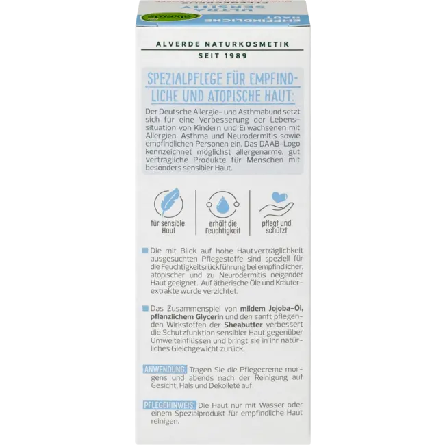 alverde NATURKOSMETIK Gezichtscrème Ultra Sensitive 50 ml