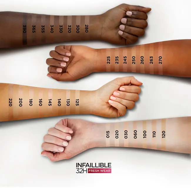 L'ORÉAL PARIS   Foundation Infaillible 32h Fresh Wear 390 Ebony 30 ml