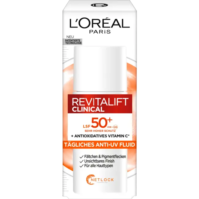 L'ORÉAL PARIS   Gesichtscreme Revitalift Klinische Anti UV Vloeistof LSF 50+ 50 ml