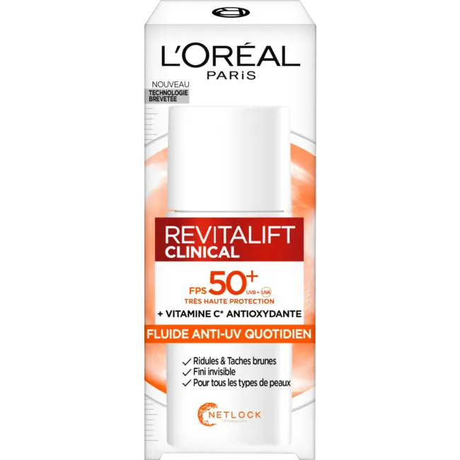L'ORÉAL PARIS   Gesichtscreme Revitalift Klinische Anti UV Vloeistof LSF 50+ 50 ml