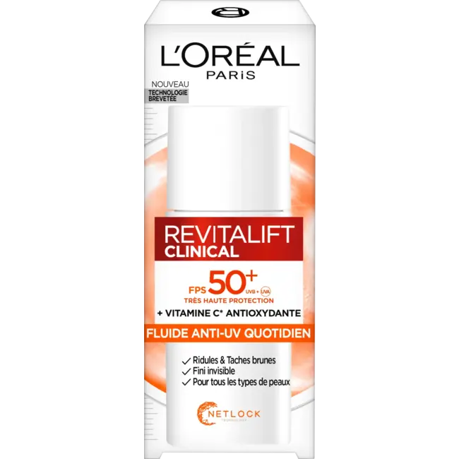 L'ORÉAL PARIS   Gesichtscreme Revitalift Klinische Anti UV Vloeistof LSF 50+ 50 ml