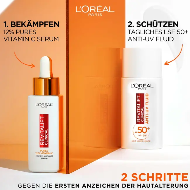 L'ORÉAL PARIS   Gesichtscreme Revitalift Klinische Anti UV Vloeistof LSF 50+ 50 ml