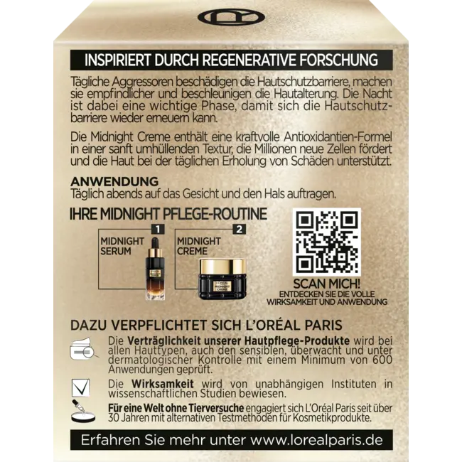 L'ORÉAL PARIS   Anti Rimpel Nachtcrème Age Perfect 50 ml