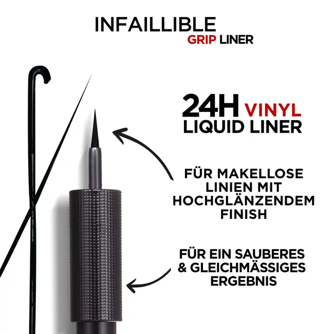 L'ORÉAL PARIS   Eyeliner Infaillible 24H Vinyl Zwart 3 ml