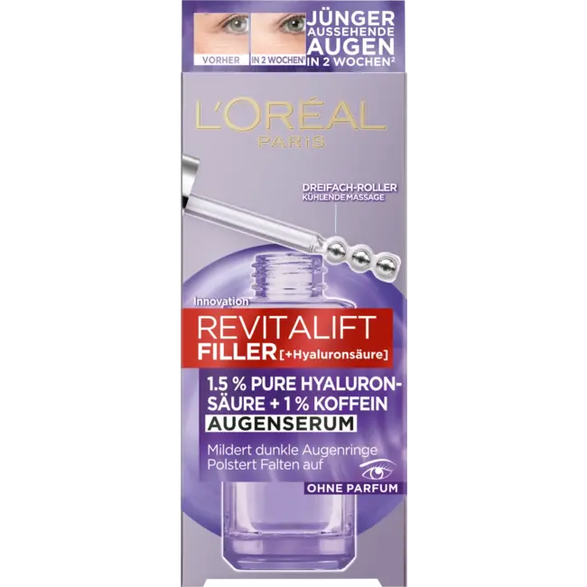 L'ORÉAL PARIS   Oogserum Revitalift Filler Hyaluron + Cafeïne 20 ml