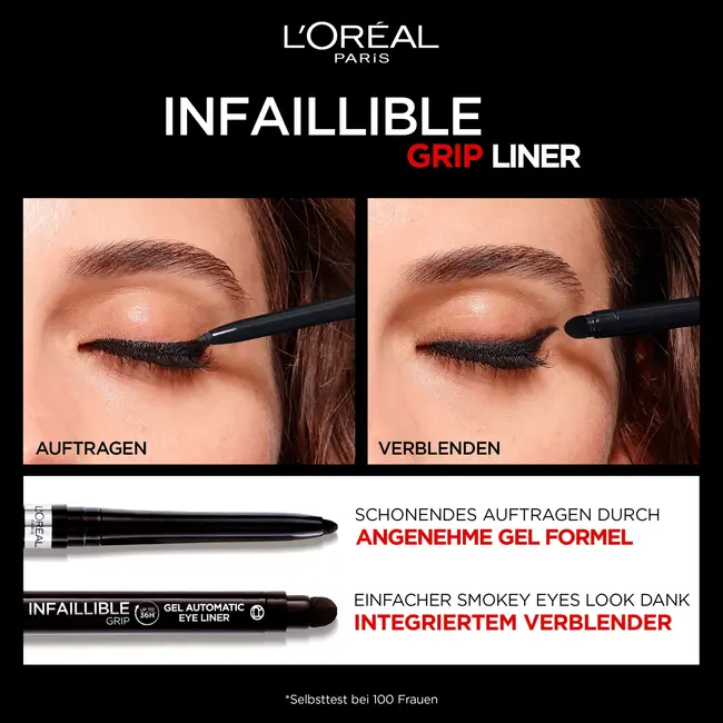 L'ORÉAL PARIS   Gel Eyeliner Infaillible Automatic Grip 01 Intense Black 1 St