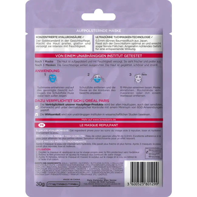 L'ORÉAL PARIS   Doekmasker Revitalift Filler 30 g