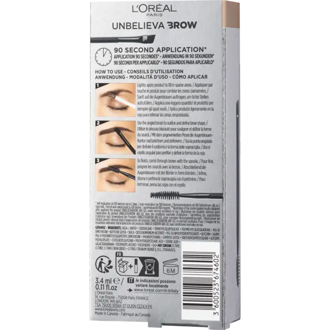L'ORÉAL PARIS   Augenbrauengel Infaillible Unbelieva Brow 48H 7.0 Blond 5 ml