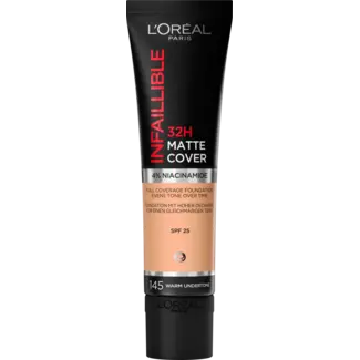 L'ORÉAL PARIS L'ORÉAL PARIS   Foundation Infaillible 32H Matte Cover 145 Beige Rose/rose Beige