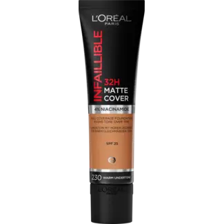 L'ORÉAL PARIS L'ORÉAL PARIS   Foundation Infaillible 32H Matte Cover 230 Miel Eclat/radiant Honey