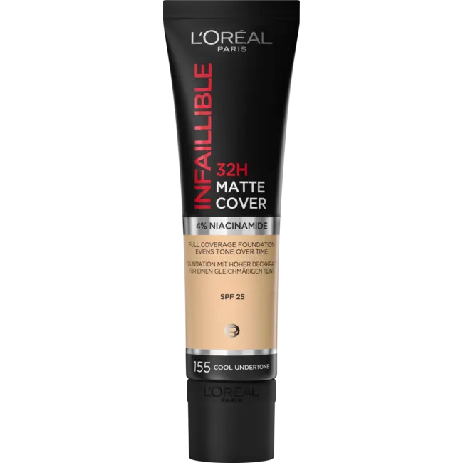 L'ORÉAL PARIS   Foundation Infaillible 32H Matte Cover 155 Naturel Rose/natural Rose 30 ml