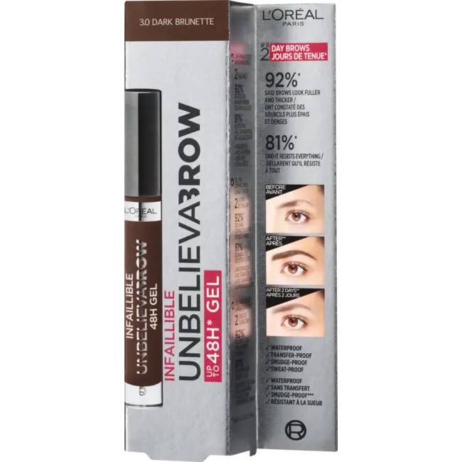 L'ORÉAL PARIS   Augenbrauengel Infaillible Unbelieva Brow 48H 3.0 Brunette 7 ml