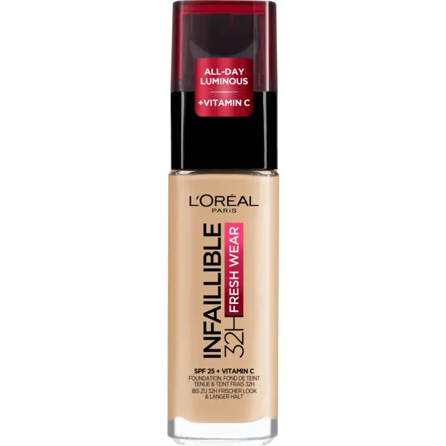 L'ORÉAL PARIS   Foundation Infaillible 32h Fresh Wear 100 Linnen, LSF 25 30 ml