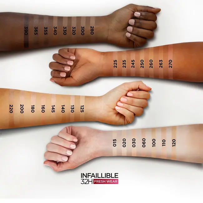 L'ORÉAL PARIS   Foundation Infaillible 32h Fresh Wear 130 True Beige, LSF 25 30 ml