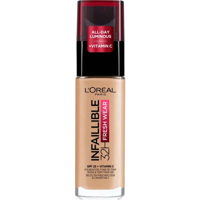 L'ORÉAL PARIS   Foundation Infaillible 32H Fresh Wear 200 Golden Sand, LSF 25 30 ml