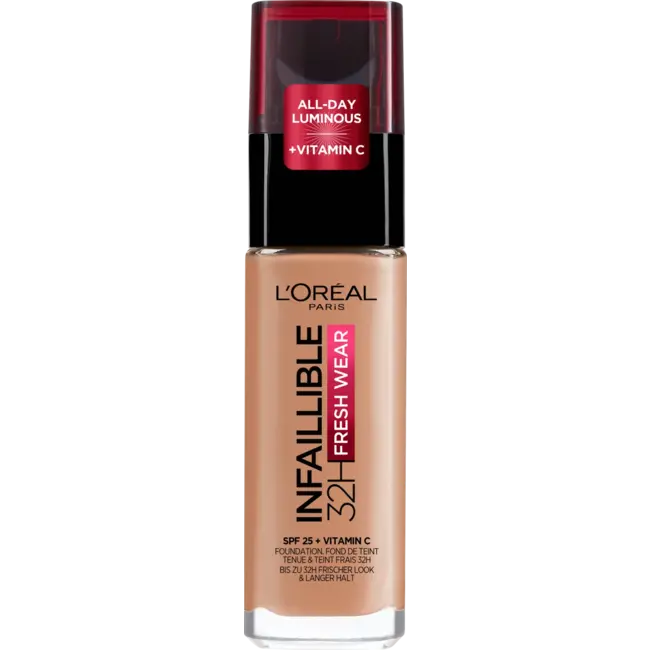 L'ORÉAL PARIS   Foundation Infaillible 32h Fresh Wear, 300 Amber, LSF 25 30 ml