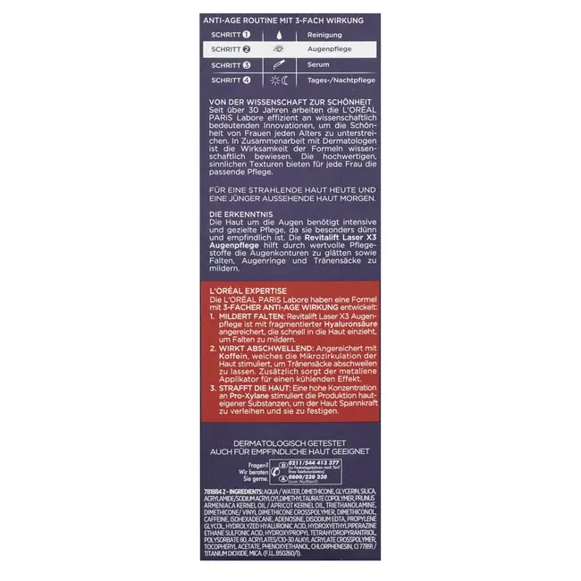 L'ORÉAL PARIS Anti Age Oogcrème Revitalift Laser X3 15 ml