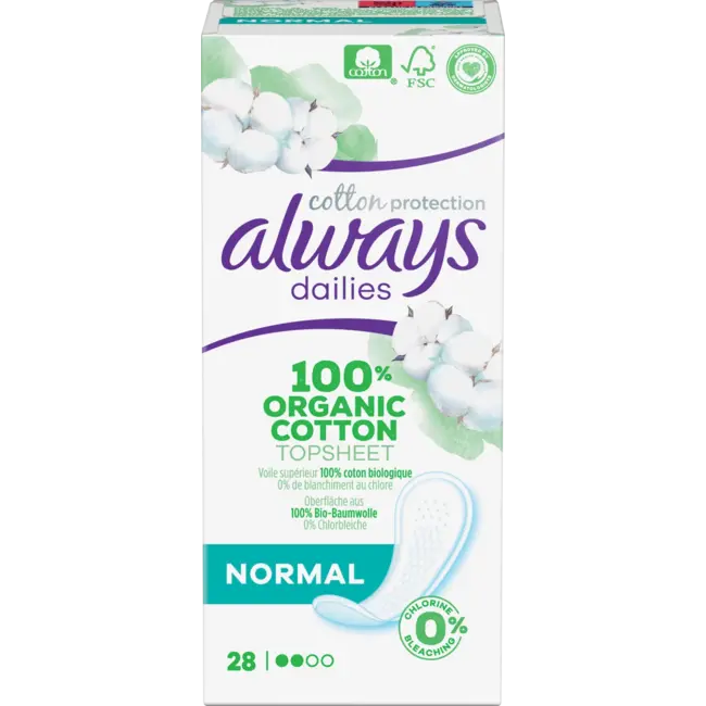 always Dailies Inlegkruisjes Cotton Normal 28st