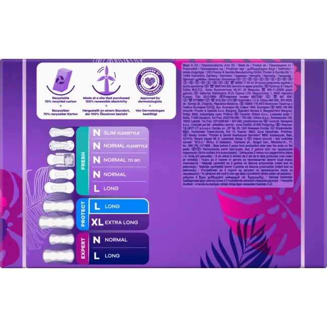 always Inlegkruisjes Daily Protect Long Met Frisse Geur Bigpack 48st