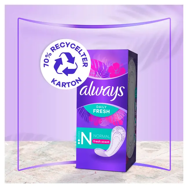 always Inlegkruisjes Daily Fresh Normal Met Frisse Geur Bigpack 56 St